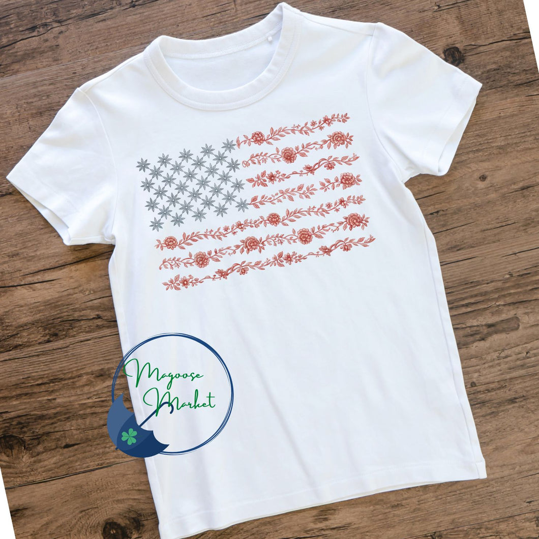 Flowers-Patriotic-Flag-Youth and adult