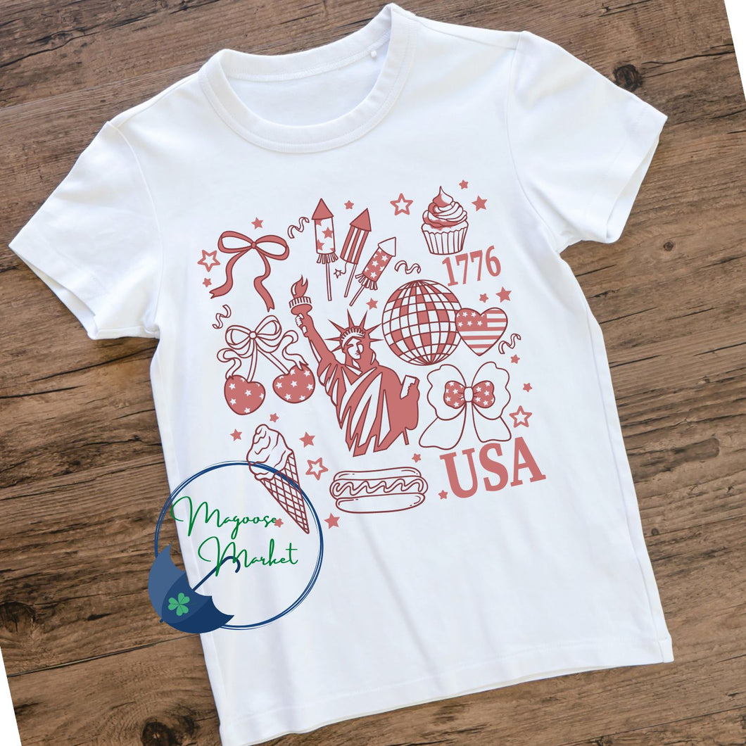 RED-Retro-Preppy-Patriotic-Youth and adult