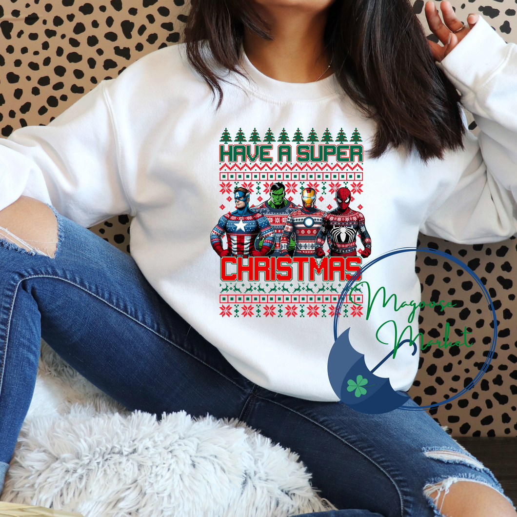 YOUTH Sweater Superhero-Christmas