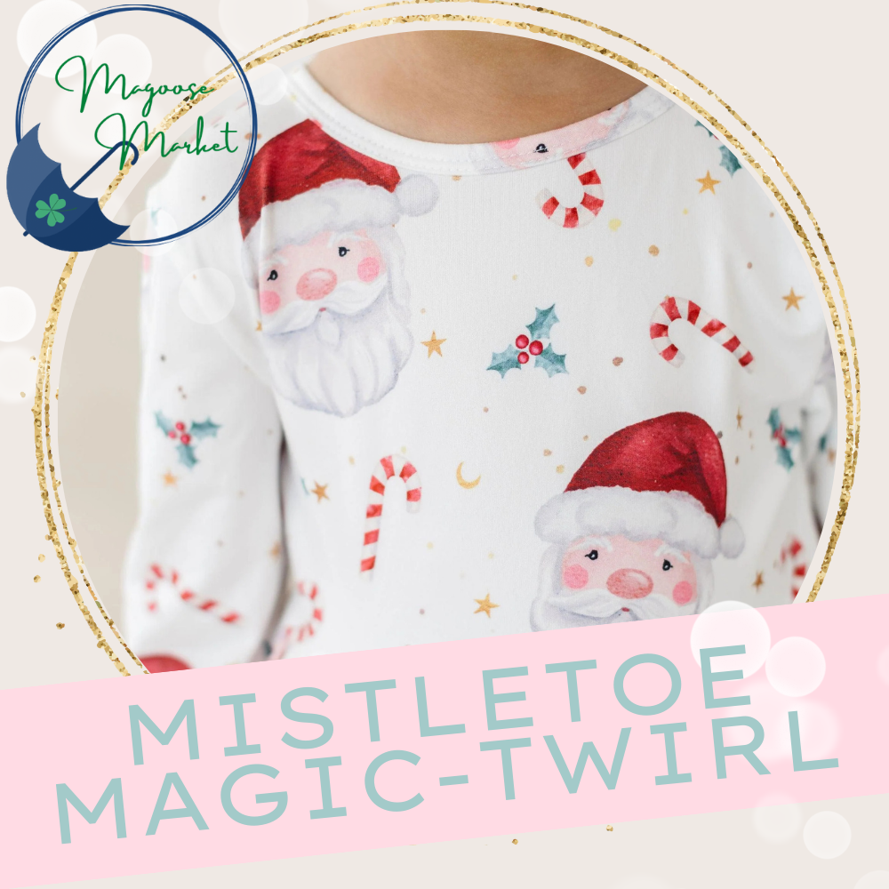 MILA and ROSE-Mistletoe Magic 3/4 sleeve Twirl