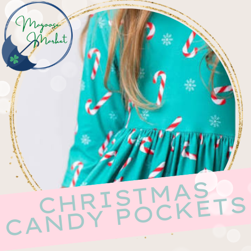 MILA and ROSE-Christmas Candy 3/4 sleeve Twirl