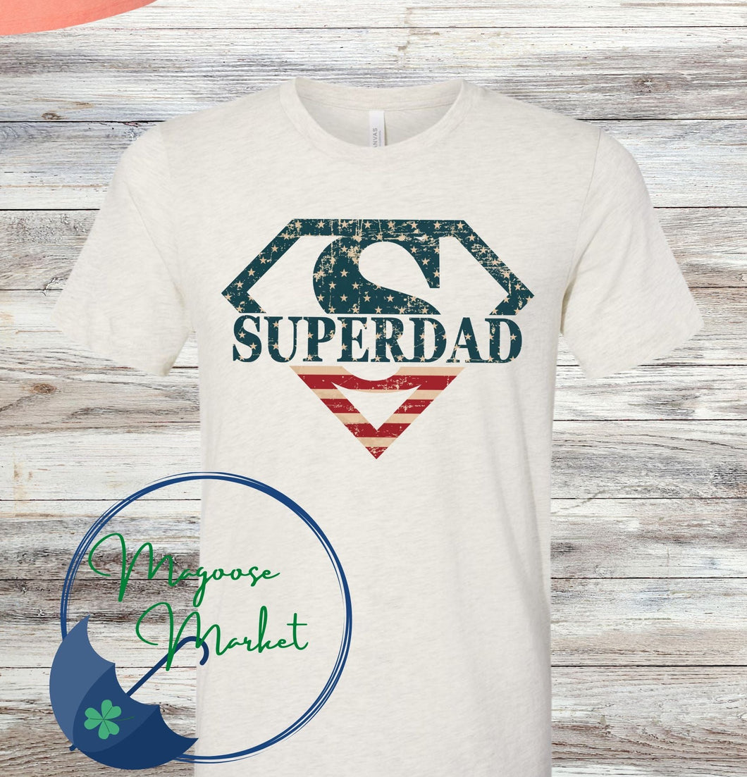 Super Dad Red/White/Blue-Father's Day