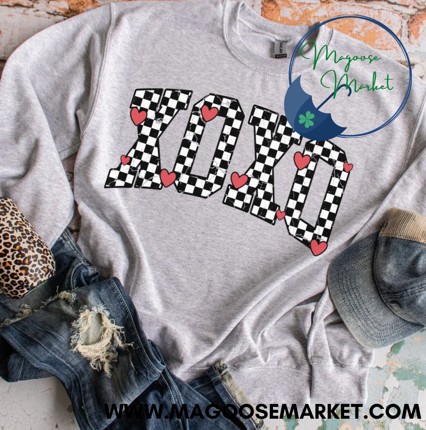 Checkered XOXO-Valentine's Day