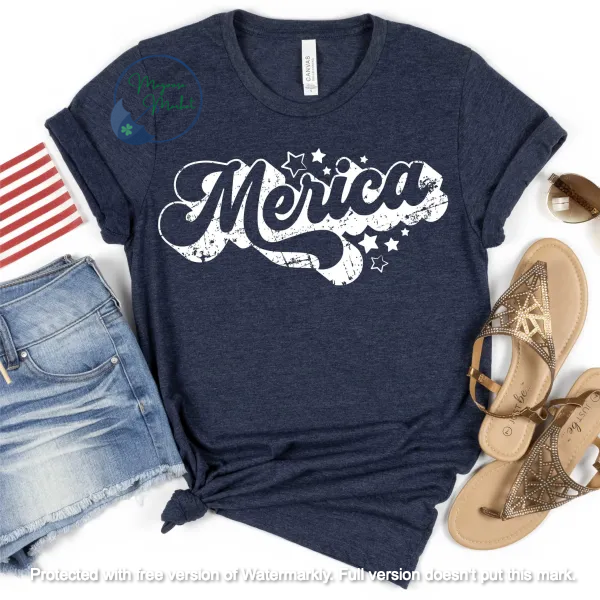 Retro-Merica 4th of July-Patriotic-Adult