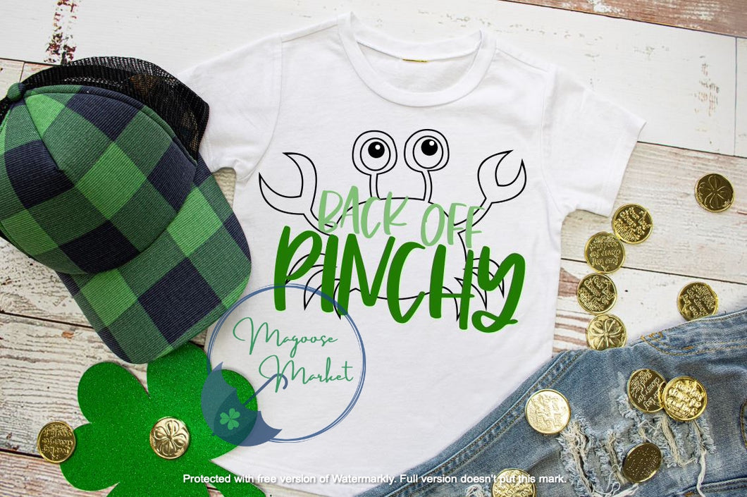 Back off Pinchy, YOUTH,  St. Patrick's Day Shirt