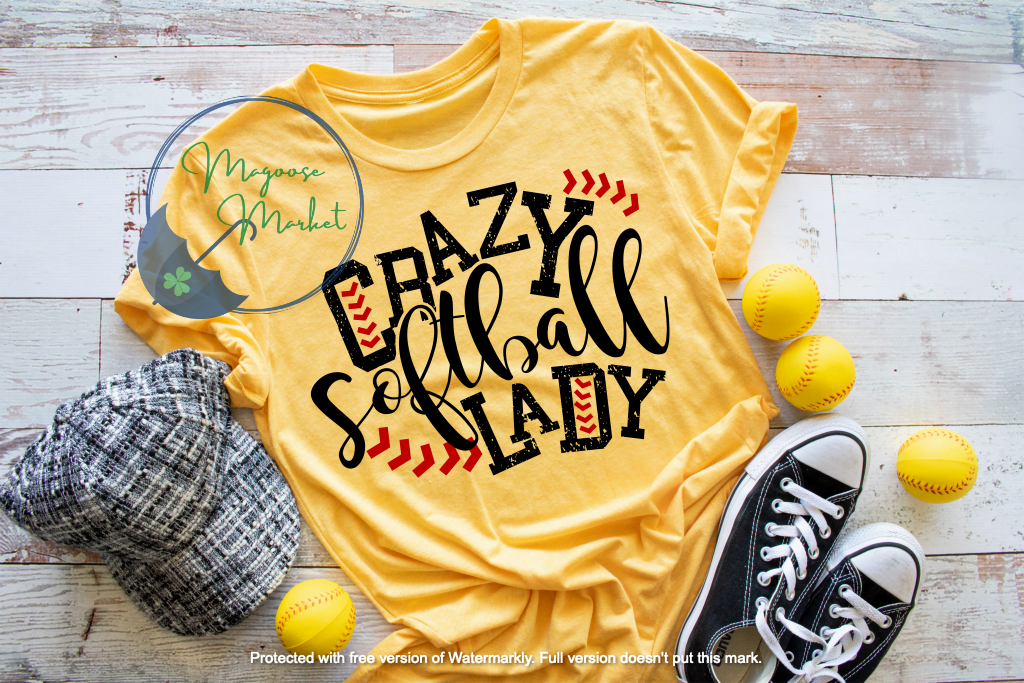 Crazy Softball Lady-Sports