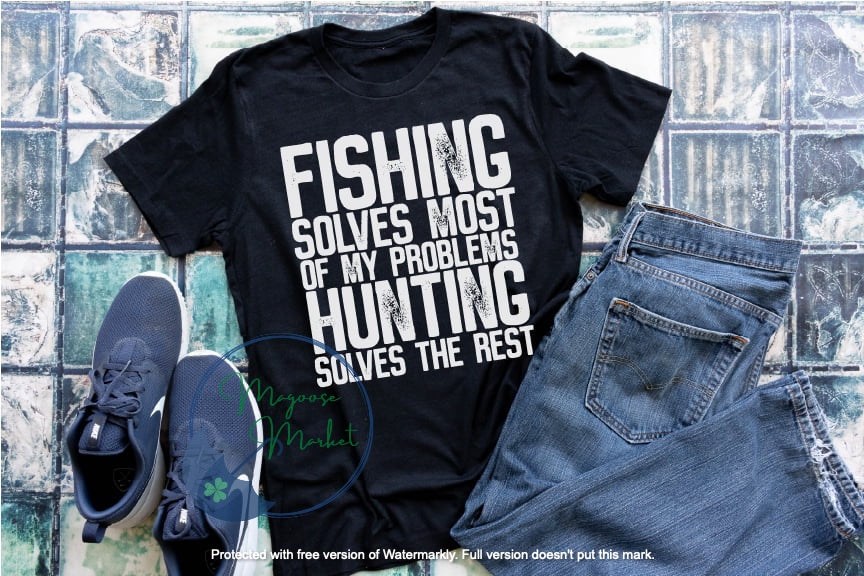 Fishing Solves Most of my Problems-Men-Father's Day