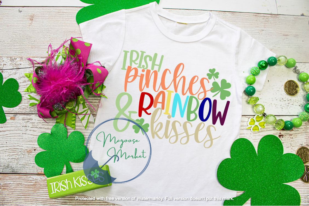 Pinches and Rainbow Kisses, YOUTH,  St. Patrick's Day Shirt