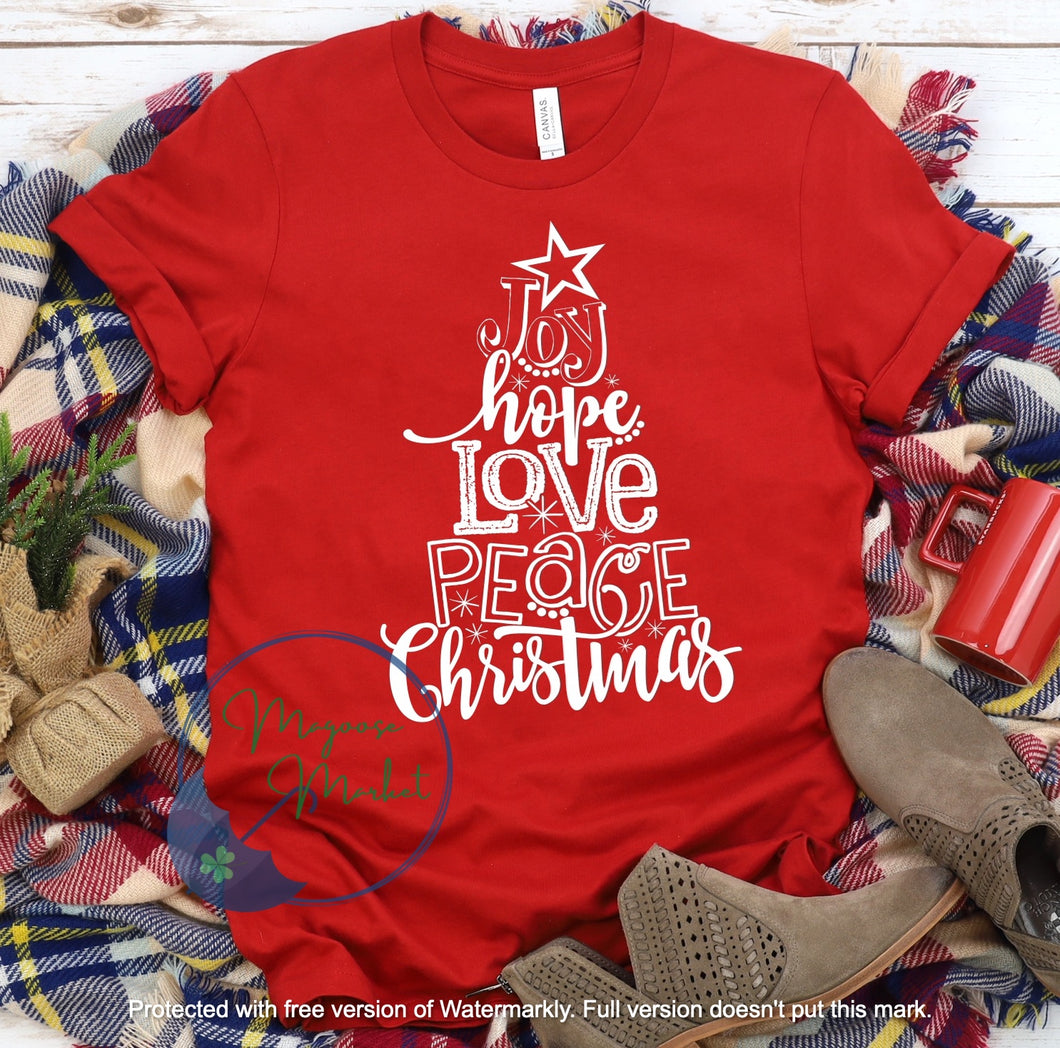 Joy Hope Love tree-Christmas