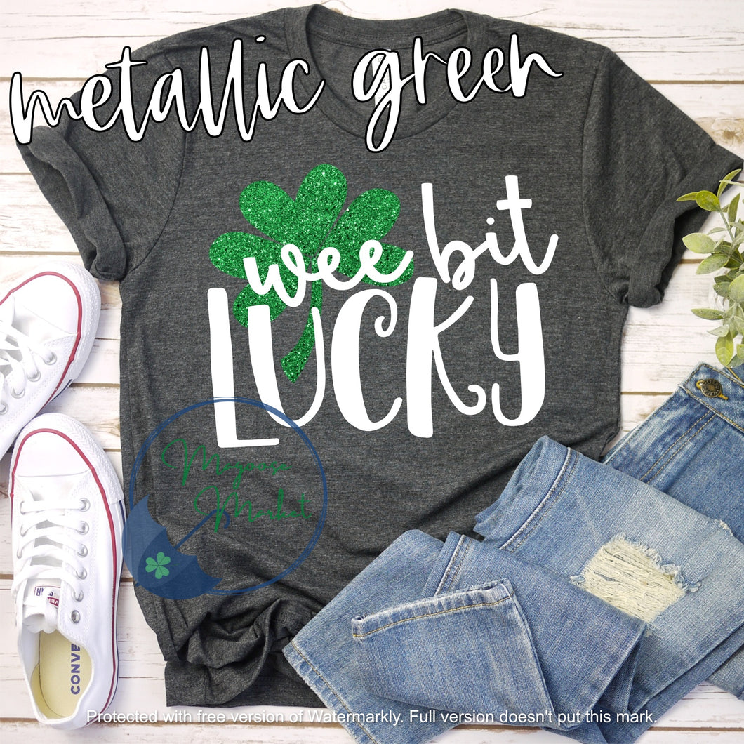 Wee Bit Lucky Clover, T-shirt, St. Patrick's Day Shirt