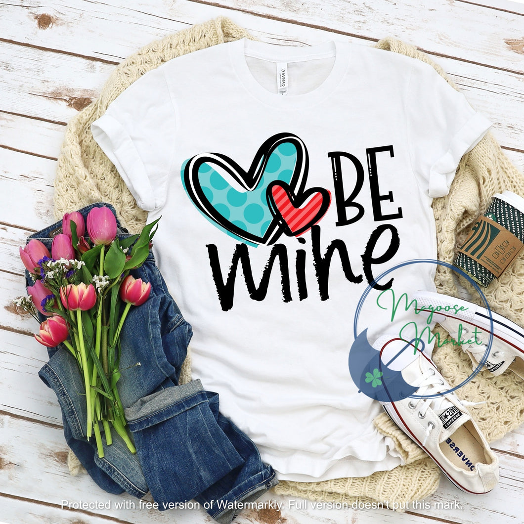 Be Mine, Short Sleeve T-Shirt, Valentine's Day-Full Color