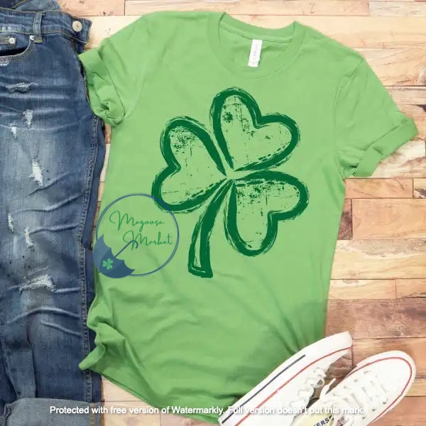 Green Shamrock Outline-St. Patrick's Day