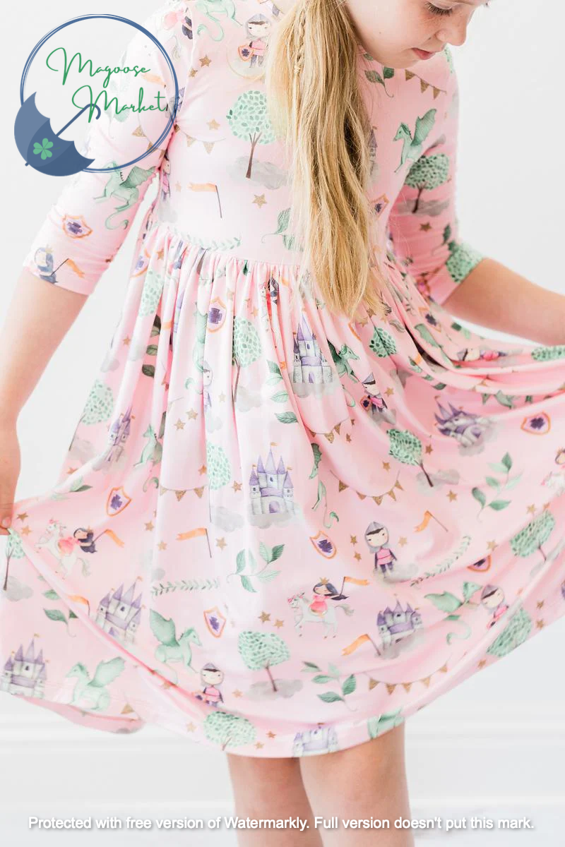 Pink Fairy Tale twirl dress-Mila and Rose