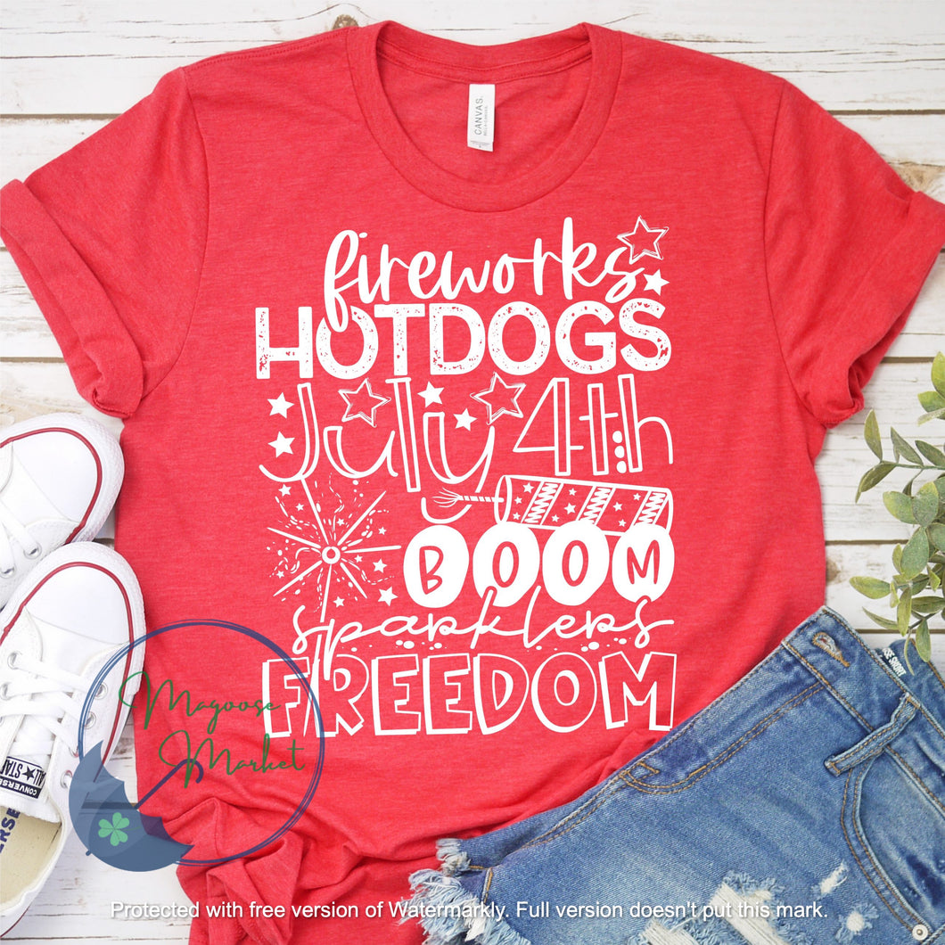 YOUTH-Fireworks-Hotdogs-4th of July-Patriotic