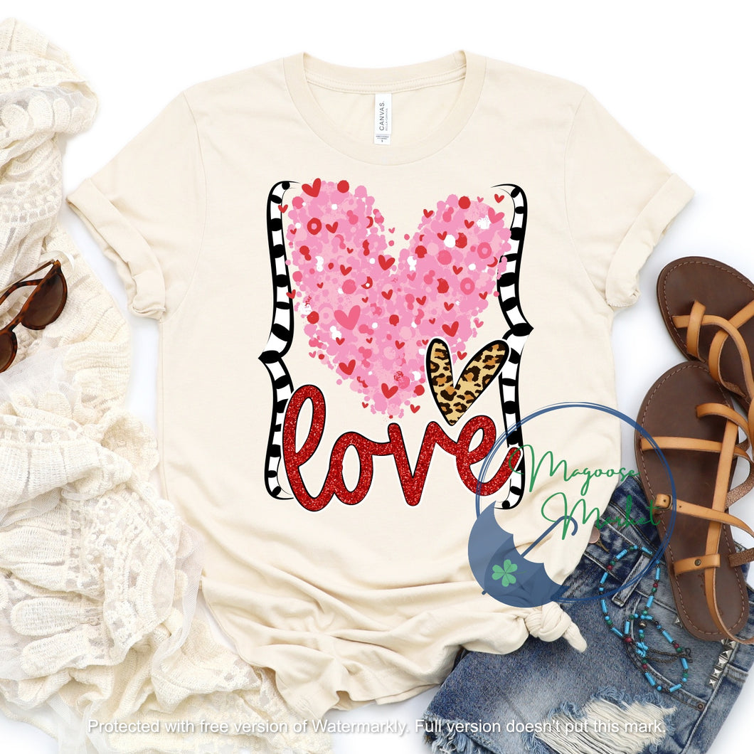 Love Bracket, Short Sleeve T-Shirt, Valentine's Day-Full Color