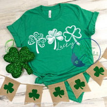 Load image into Gallery viewer, 3 Clovers, St. Patrick&#39;s Day Shirt-Single Color
