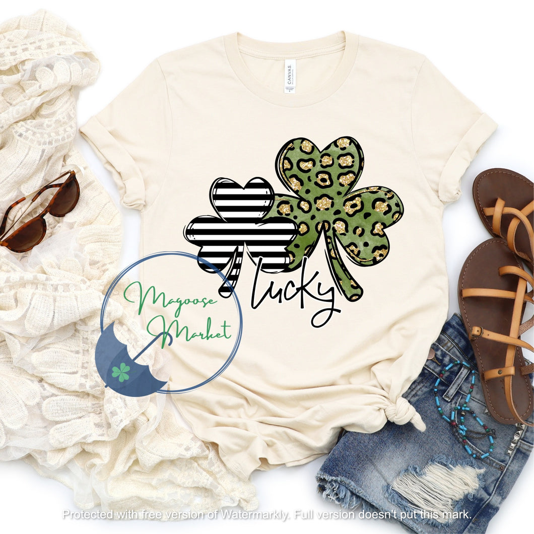 Lucky Double Clover, T-shirt, St. Patrick's Day Shirt