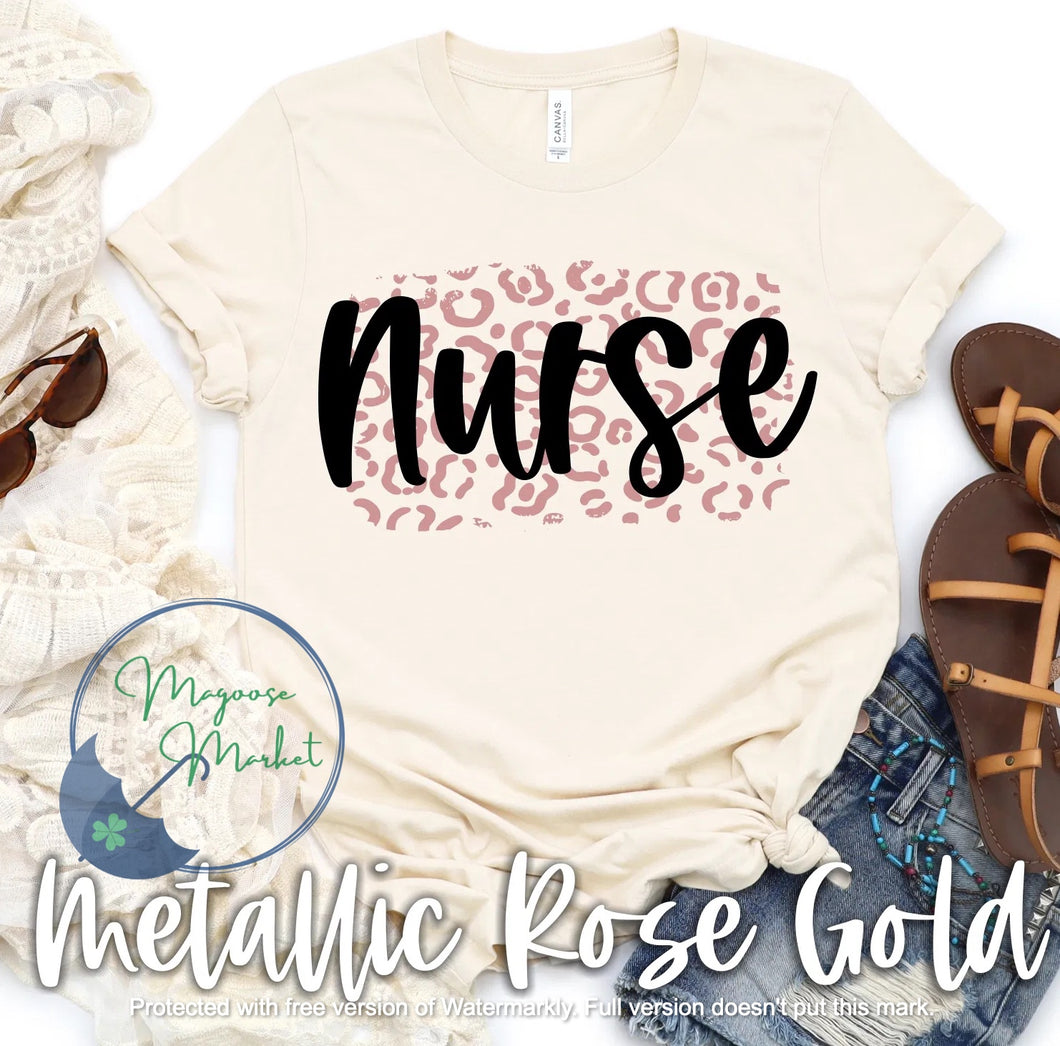 Nurse Rose Gold Cheetah